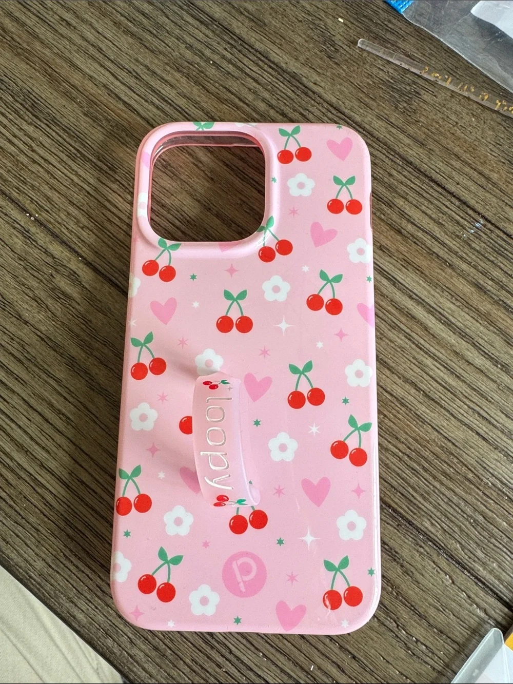 Pink Cherry Pattern Phone Case